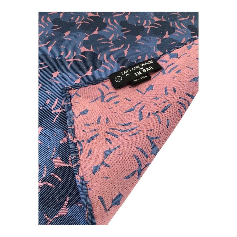 DWYANE WADE Blue/Purple Geometric Pocket Square Silk 12”/12" EC - Picture 3 of 3